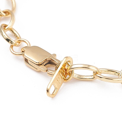 Brass Cable Chain Bracelet BJEW-JB07079-1