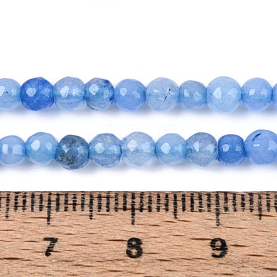 Dyed Natural White Jade Beads Strands G-T139-4mm-60-16-1