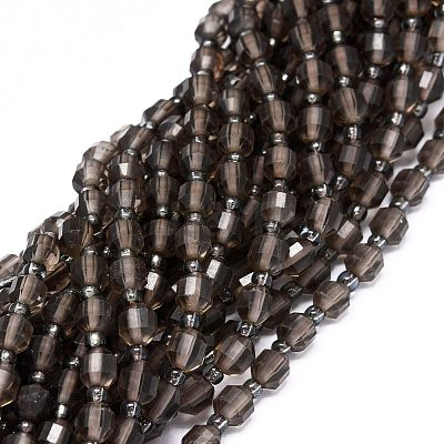 Natural Smoky Quartz Beads Strands G-O201B-37-1