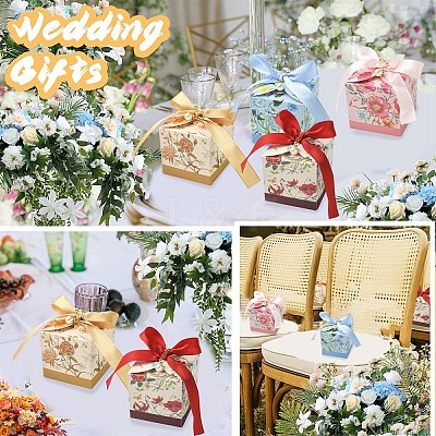 20Pcs Floral Printed Cardboard Gift Boxes CON-YW0001-93A-1