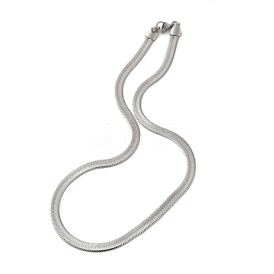 Non-Tarnish Unisex 304 Stainless Steel Herringbone Chains Necklaces NJEW-L173-011-P-1