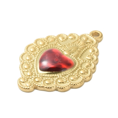 304 Stainless Steel Enamel Pendants STAS-K303-04G-05-1
