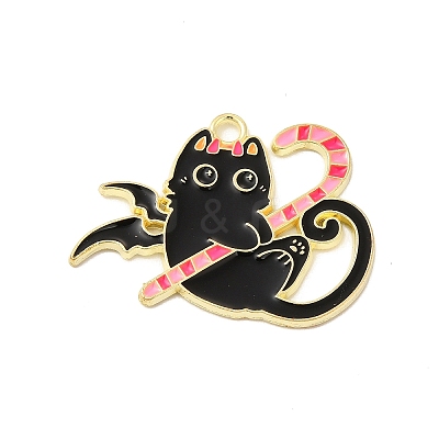 Halloween Theme Alloy Enamel Pendants ENAM-I053-B02-1