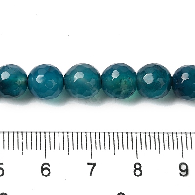Dyed & Heated Natural Agate Beads Strands G-P539-D01-08-1
