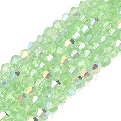 AB Color Plated Transparent Glass Beads Strands GLAA-G127-01-01L-1