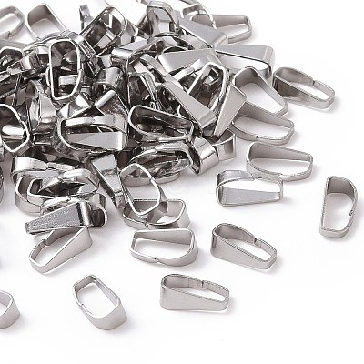 Tarnish Resistant 304 Stainless Steel Snap On Bails STAS-S057-39-1