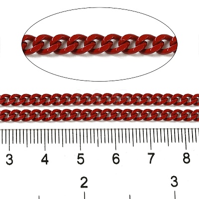 Spray Painted 304 Stainless Steel Curb Chains STAS-B067-05B-08-1