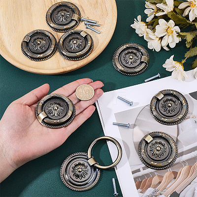 8Bag Tibetan Style Alloy Cabinet Drawer Handle FIND-PH0062-22-1
