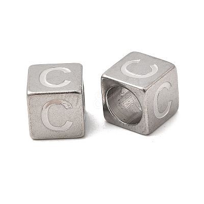 304 Stainless Steel European Beads STAS-D382-02C-P-1