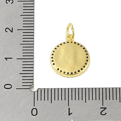 Brass Micro Pave Clear Cubic Zirconia Pendants KK-E111-46G-02-1