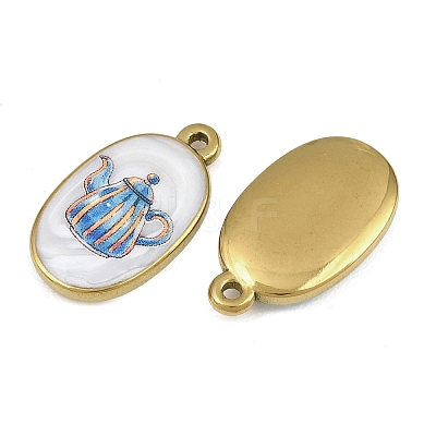 Printed 304 Stainless Steel Enamel Pendants SA-CBA1ED9-22G-04-1