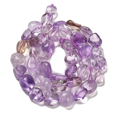 Natural Ametrine Beads Strands G-P497-01E-50-1