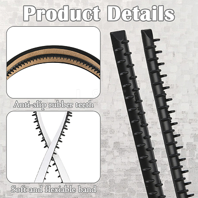 10Pcs Resin Firm Headband Non-slip Strip FIND-SP0020-62-1