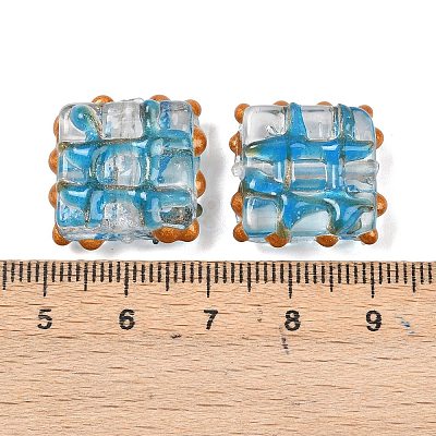 Handmade Gold Sand Lampwork Beads LAMP-L082-01A-1