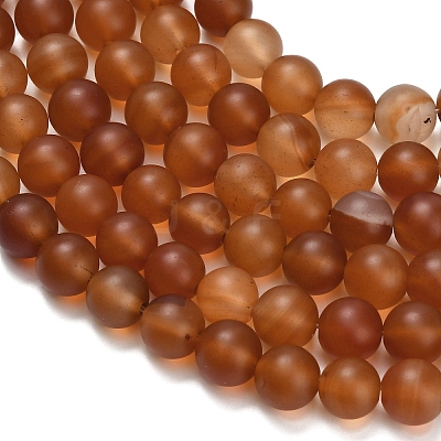 Natural Carnelian Beads Strands G-L642-G01-8mm-1