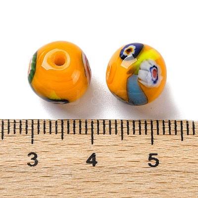 Handmade Millefiori Lampwork Beads LAMP-R003-02B-09-1
