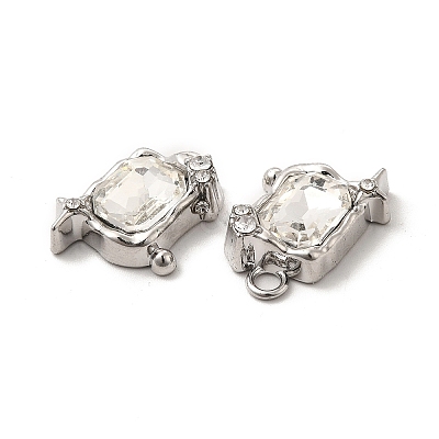 Glass Rectangle with Star Pendants PALLOY-E024-32P-01-1