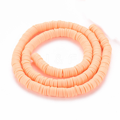 Handmade Polymer Clay Bead Strands X-CLAY-T002-6mm-46-1