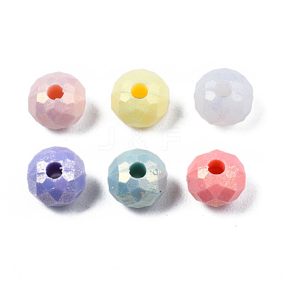 Spray Painted Acrylic Beads MACR-S280-03-1