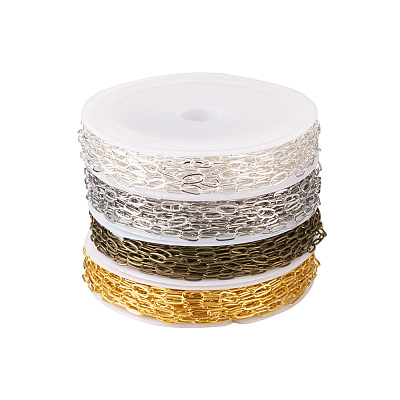 20m 4 Colors Brass Paperclip Chains CHC-CD0001-01-1