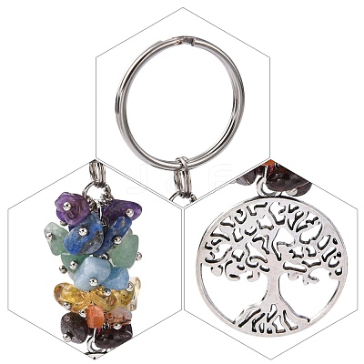 Natural Gemstone Keychain X-KEYC-JKC00163-02-1