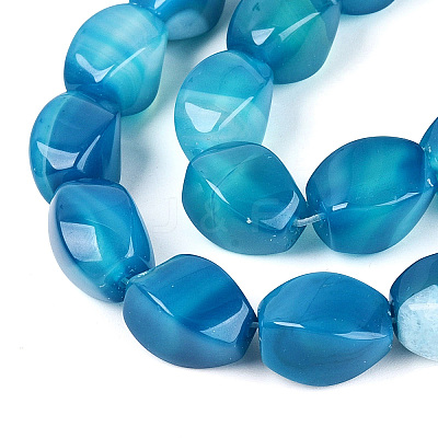 Dyed & Heated Natural Agate Beads Strands G-N359-14A-03-1