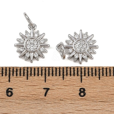 Brass Micro Pave Cubic Zirconia Pendants KK-B150-02P-02-1
