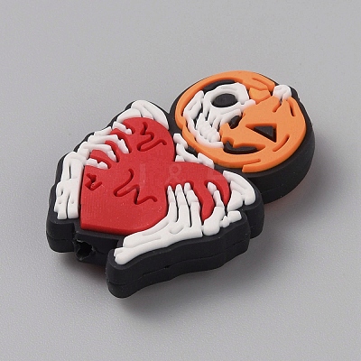 Halloween Themed PVC Plastic Beads SIL-SZC0005-12C-1