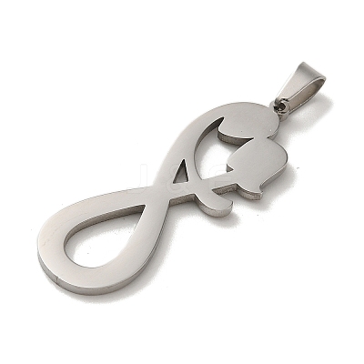 Non-Tarnish 304 Stainless Steel Pendants STAS-O005-08P-1