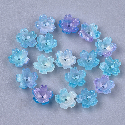 Cellulose Acetate(Resin) Bead Caps KK-S161-03F-1