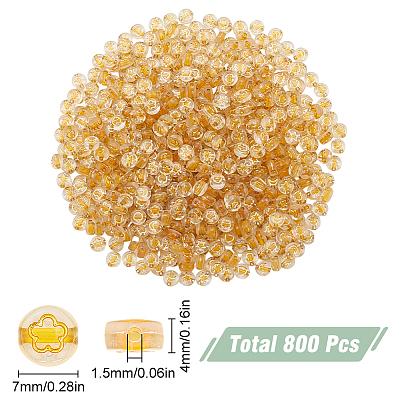 800Pcs Transparent Acrylic Beads TACR-SC0001-40-1