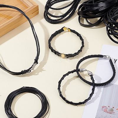 4 Styles Braided Cowhide Leather Cord WL-PH0024-26B-1