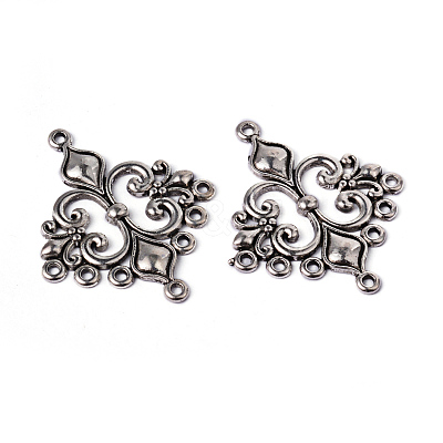 Antique Silver Tibetan Style Rhombus Chandelier Component Links for Dangle Earring Making X-EA9734Y-NF-1