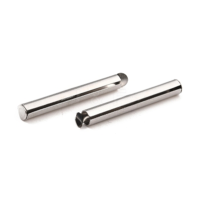Non-Tarnish 304 Stainless Steel Slide On End Clasp Tubes STAS-C044-08D-P-1
