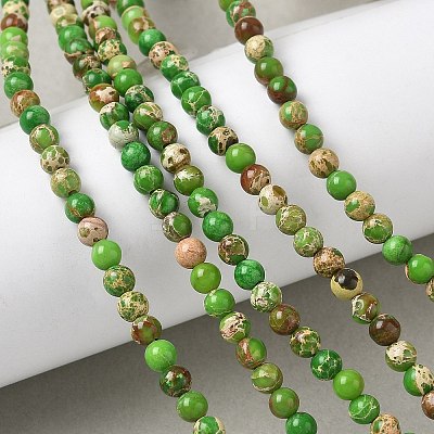Dyed Natural Regalite/Imperial Jasper/Sea Sediment Jasper Beads Strands G-B124-C05-08-1