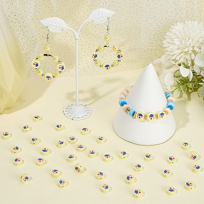 300Pcs Handmade Polymer Clay Beads CLAY-SC0002-24C-1