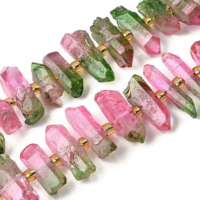 Electroplated Natural Quartz Crystal Beads Strands G-F800-D-1