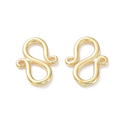 Brass S-Hook Clasps KK-R149-05G-1