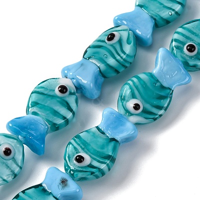 Handmade Lampwork Beads Strands LAMP-G154-07J-1