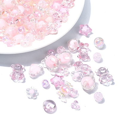 120Pcs 12 Styles Mixed Styles Acrylic Beads MACR-YW0003-05H-1