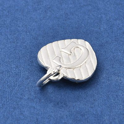 925 Sterling Silver Heart with Capital Letter Charms STER-S009-13G-S-1