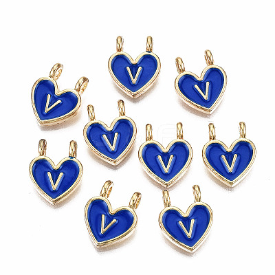 Alloy Enamel Charms X-ENAM-T012-02V-RS-1