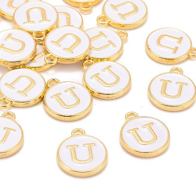 Golden Plated Alloy Charms LS-ENAM-S118-01U-1
