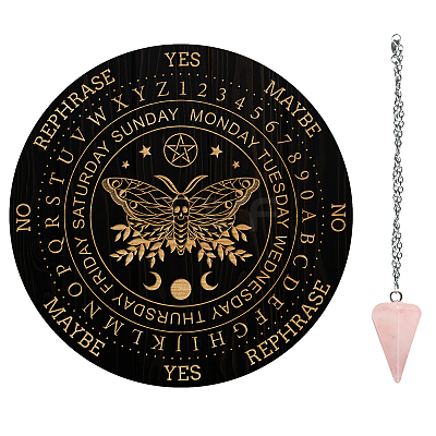 AHADEMAKER 1Pc Cone/Spike/Pendulum Natural Rose Quartz Stone Pendants DIY-GA0004-30G-1