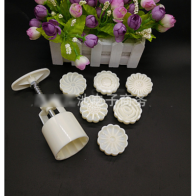 ABS Plastic Mooncake Mold TOOL-WH0018-38-1