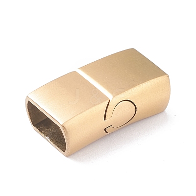 PVD Vacuum Plating 304 Stainless Steel Magnetic Clasps with Glue-in Ends STAS-I171-11G-1