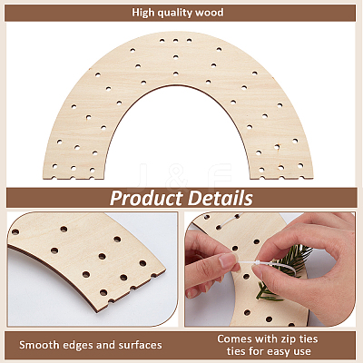 4Pcs Wood Wreath Boards DIY-FG0006-83-1