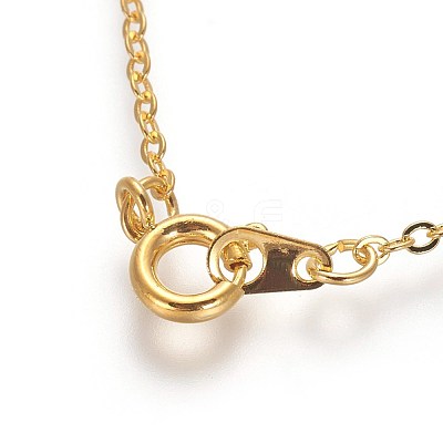 Brass Cable Chain Necklaces SW028-01G-NF-1