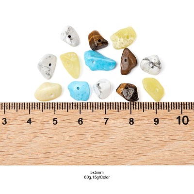 60G 4 Style Natural & Synthetic Mixed Gemstone Beads G-FS0002-18B-1
