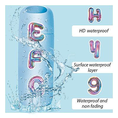 2Sets PP Plastic Self Adhesive Stickers STIC-SP0001-21-1
